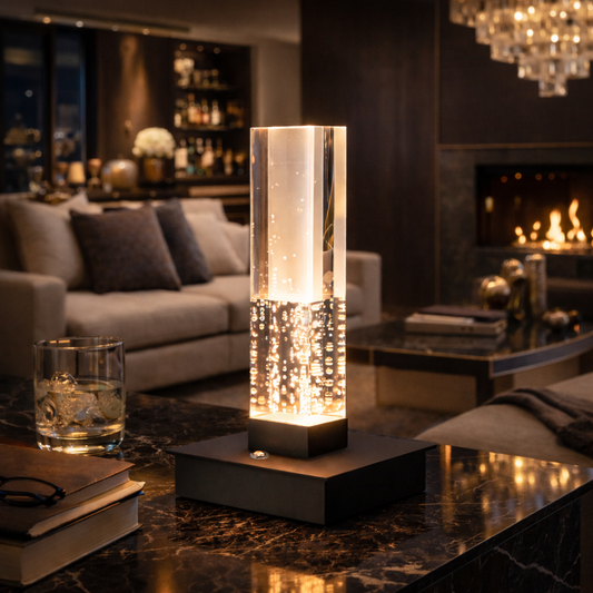 Block Modern Cordless Table Lamp for Sculptural Ambient Lighting