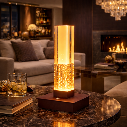 Block Modern Cordless Table Lamp for Sculptural Ambient Lighting