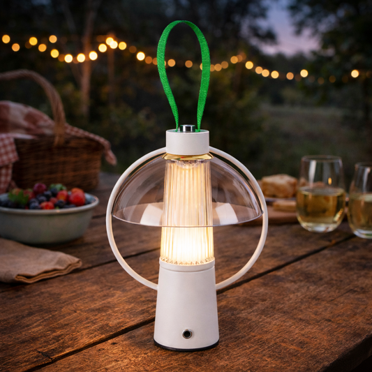 Arc Cordless Rechargeable Table Lamp for Retro-Modern Ambient Lighting